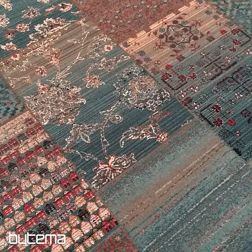 Luksusowe wełniane dywany ROYAL PATCHWORK zielone