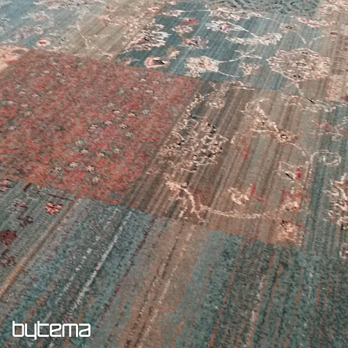 Luksusowe wełniane dywany ROYAL PATCHWORK zielone