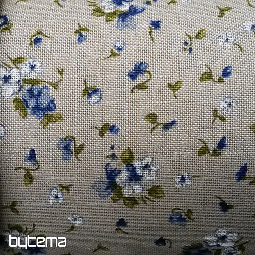 tkanina dekoracyjna ELENA małe fiołki niebieskie