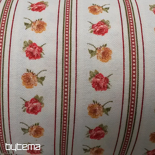 tkanina dekoracyjna ESTER połączenie różowej czerwieni