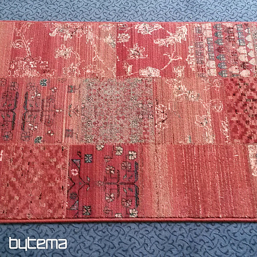 Luksusowy bieżnik wełniany ROYAL PATCHWORK czerwony