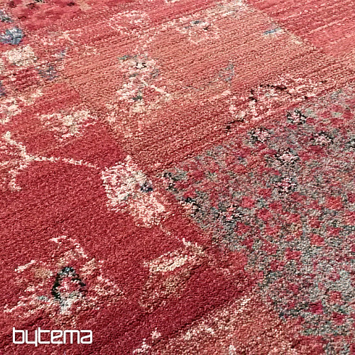 Luksusowy bieżnik wełniany ROYAL PATCHWORK czerwony