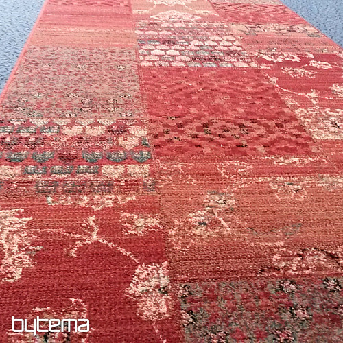 Luksusowy bieżnik wełniany ROYAL PATCHWORK czerwony