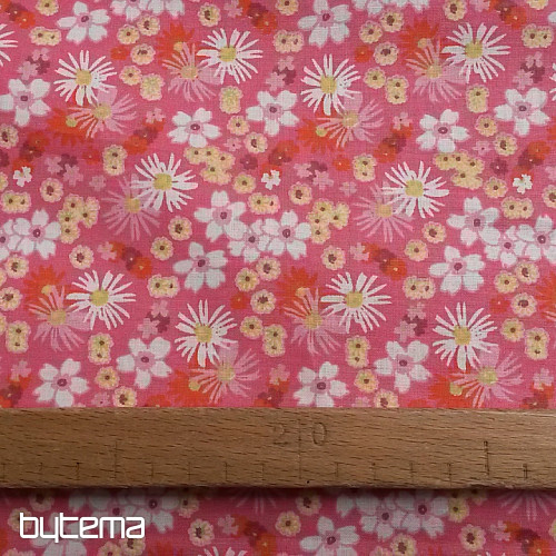 Tkanina dekoracyjna ZINIA w różowe kwiaty