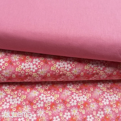 Tkanina dekoracyjna ZINIA w różowe kwiaty