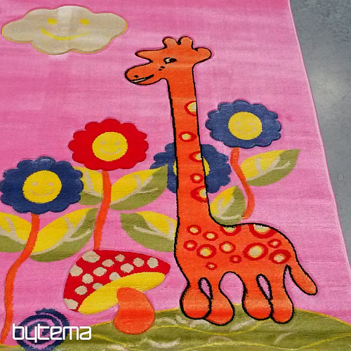 Dywan dziecięcy KIDS GIRAFFE różowy