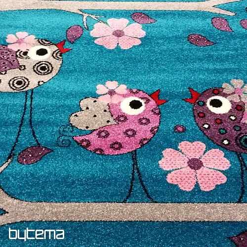 Dywan dziecięcy BELLA BIRDS turkusowy