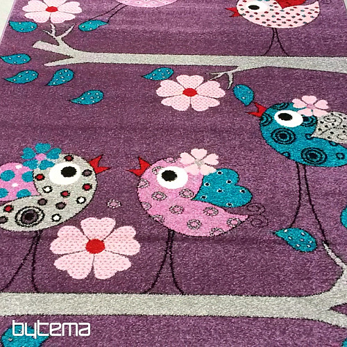 Dywan dziecięcy BELLA BIRDS liliowy