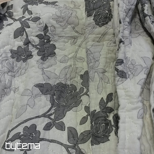 Komplet narzuty GREY FLOWER z poszewkami