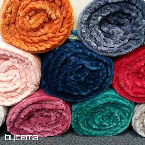 koc z mikrofibry EXTRA SOFT SHEEP sztruks - szmaragdowo zielony
