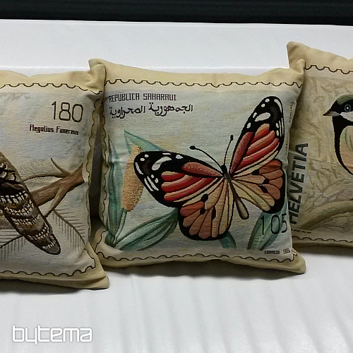Dekoracyjna poszewka na poduszkę ZNACZEK POCZTY MOTYL