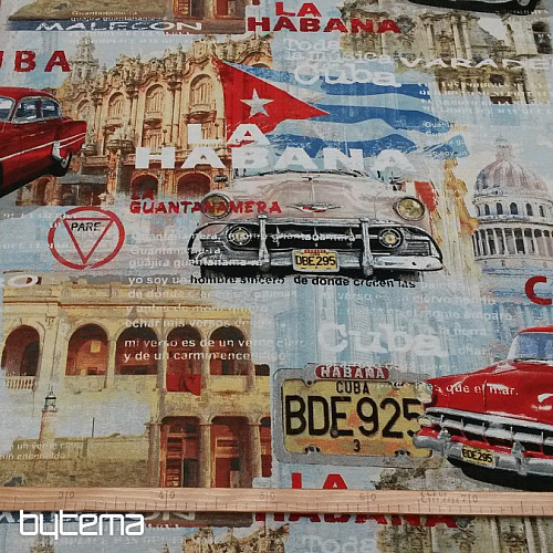 tkanina dekoracyjna CUBA w stylu retro