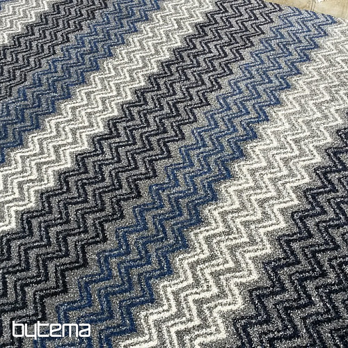 Nowoczesny dywan ZIG ZAG w kolorze niebieskim