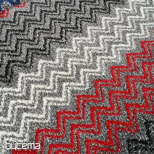 Nowoczesny dywan ZIG ZAG czerwony