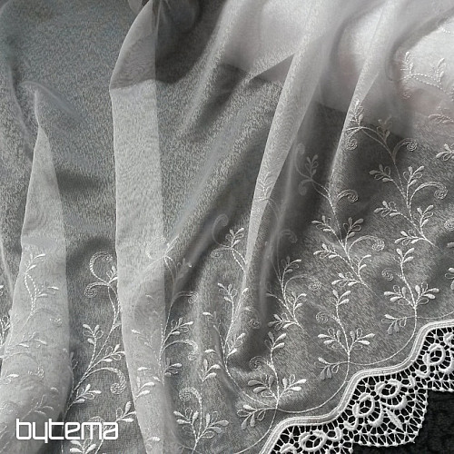 Haftowana firana 023 biała