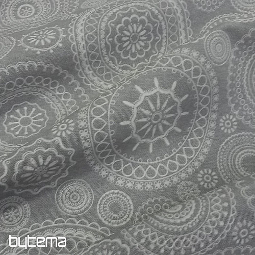 Tkanina dekoracyjna MANDALA FONDO szara
