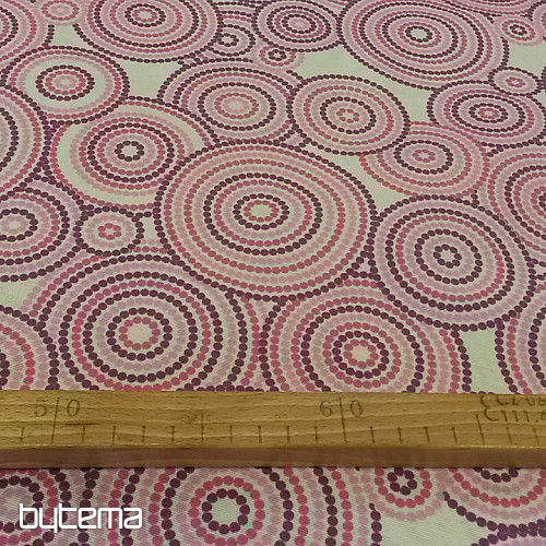 Tkanina dekoracyjna MANDALA ECO liliowa