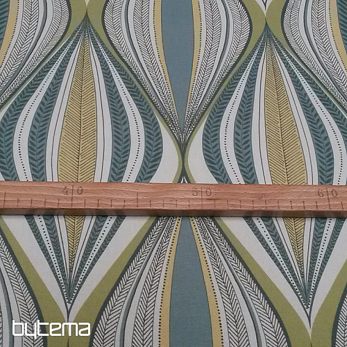 tkanina dekoracyjna ROMBOS zielona