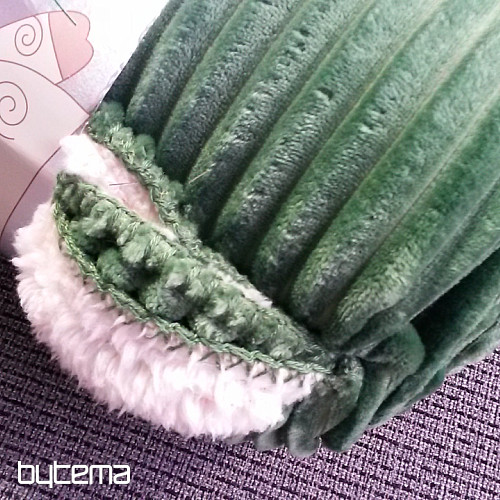 koc z mikrofibry EXTRA SOFT SHEEP sztruks - zielony