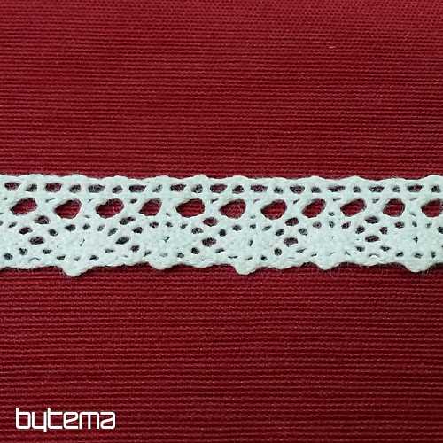 Koronka bawełniana 405/101 18mm biała matowa