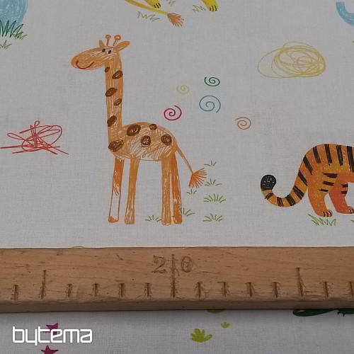 Tkanina bawełniana JUNGLE DOODLE