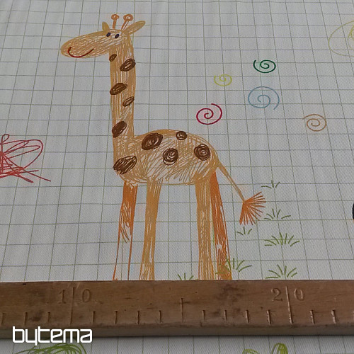 Tkanina dekoracyjna dziecięca kreskówka ZOO