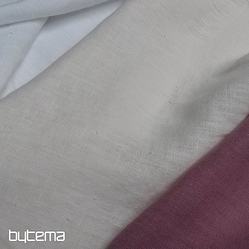 Tkanina lniana VERONA uni kremowa