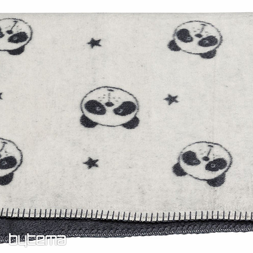 Kocyk dziecięcy bawełniany DF PANDA 100x150