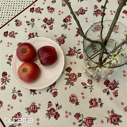 Gobelinowy obrus i szal RÓŻE