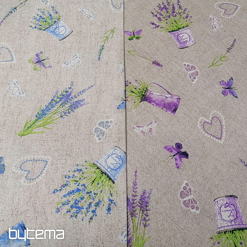Tkanina dekoracyjna LEVANDULE liliowa