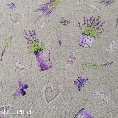 Tkanina dekoracyjna LEVANDULE liliowa
