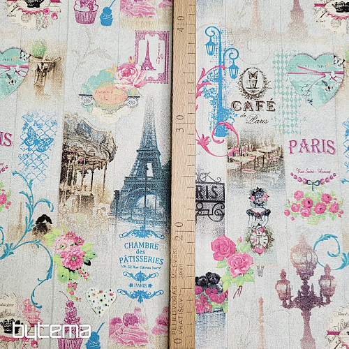 Tkanina dekoracyjna PARIS druk cyfrowy 3D