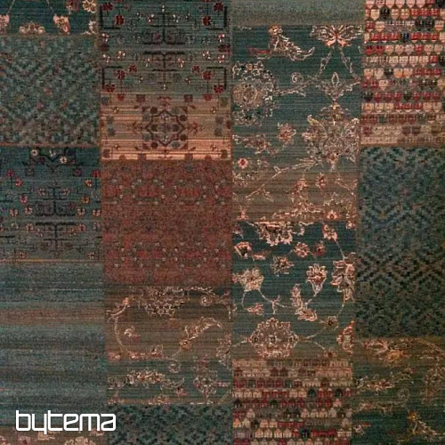 Luksusowe wełniane dywany ROYAL PATCHWORK zielone