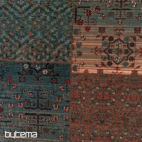 Luksusowe wełniane dywany ROYAL PATCHWORK zielone