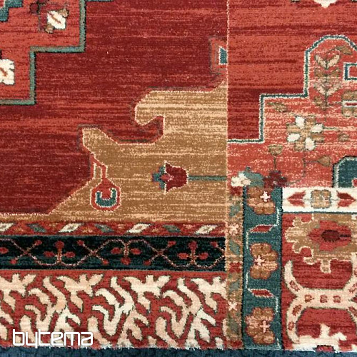 Luksusowe wełniane dywany ROYAL PATCHWORK multi czerwone