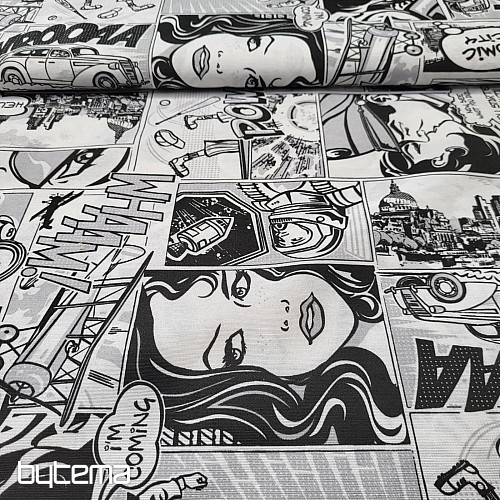 Tkanina dekoracyjna KOMIKS SPACE