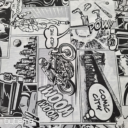 Tkanina dekoracyjna KOMIKS SPACE