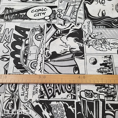 Tkanina dekoracyjna KOMIKS SPACE