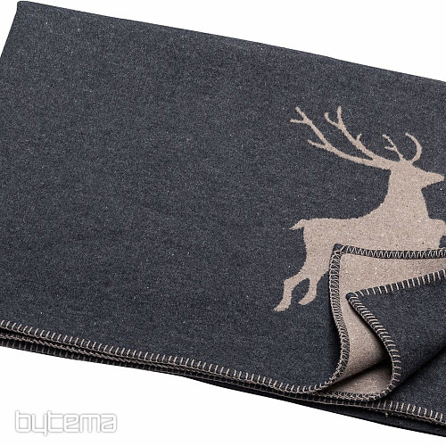 Koc bawełniany DF SYLT DEER ANTRACYT