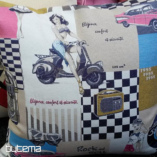 Poduszka dekoracyjna SKUTRY RETRO wzór