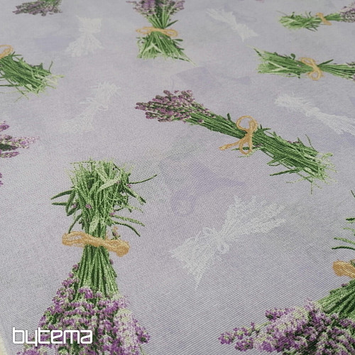Tkanina dekoracyjna Bukiet LAWENDOWY LILAC