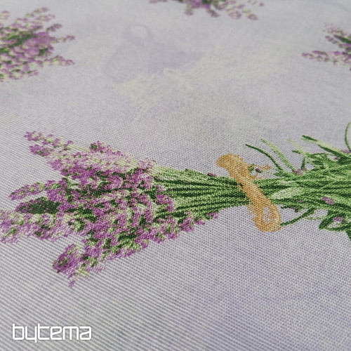 Tkanina dekoracyjna Bukiet LAWENDOWY LILAC