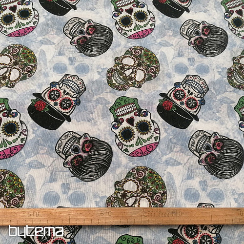 tkanina dekoracyjna CZASZKA voodoo