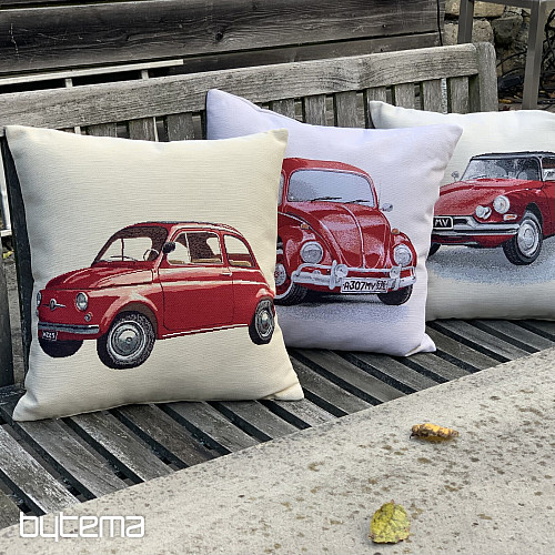 Gobelinowa poszewka na poduszkę VW BEETLE CZERWONA