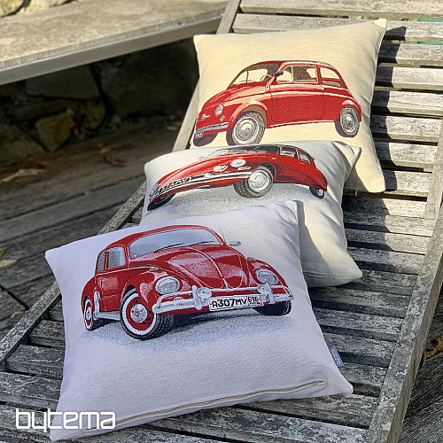 Gobelinowa poszewka na poduszkę VW BEETLE CZERWONA