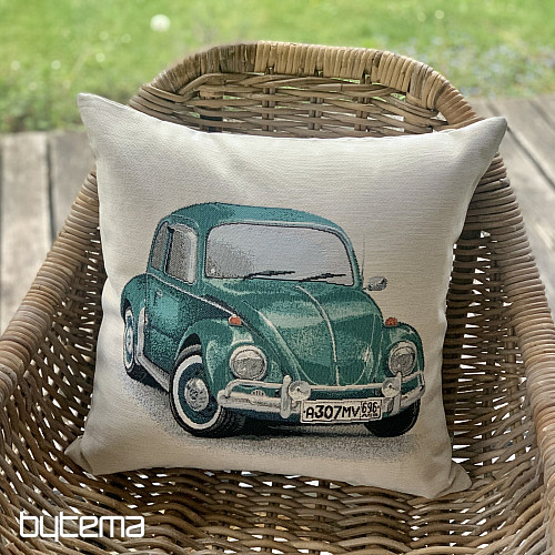 Gobelinowa poszewka na poduszkę VW BEETLE TURKUSOWY