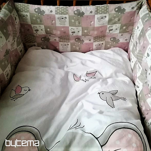 Tkanina bawełniana BABY ZOO róż