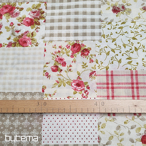 Tkanina dekoracyjna ROSE MARTA patchwork