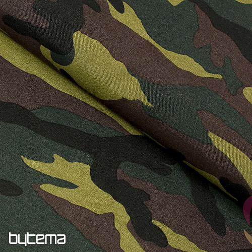 Tkanina dekoracyjna CAMUFLAJE zielona