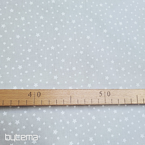 Bawełniana tkanina STARS szara